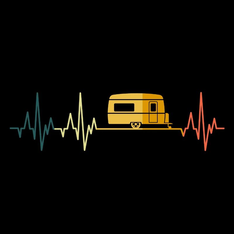 Caravan Heartbeat Camping Camping Retro