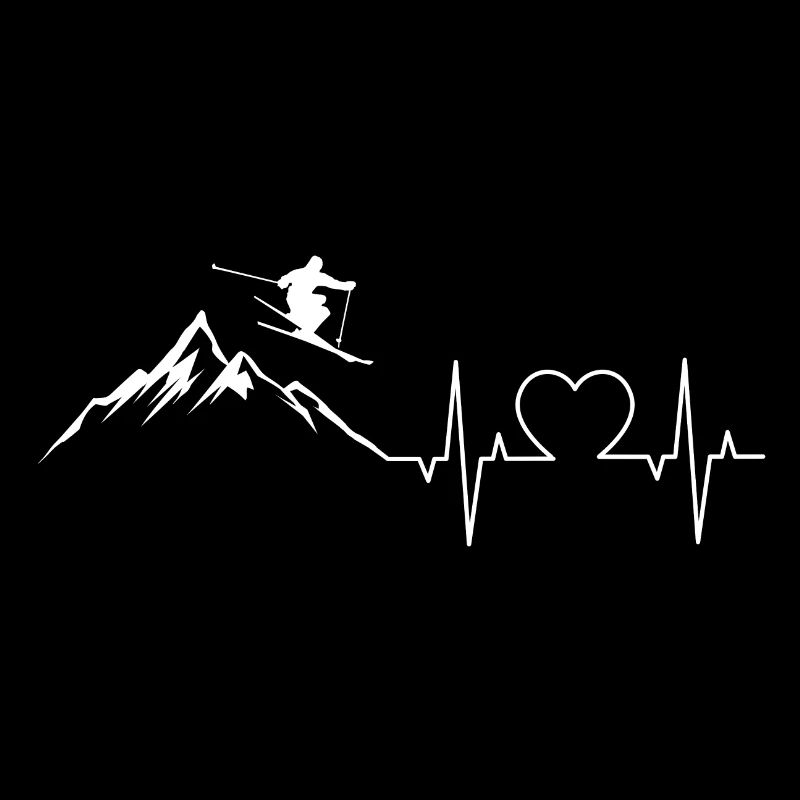 Ski Herzschlag Berge Skifahrer Herz