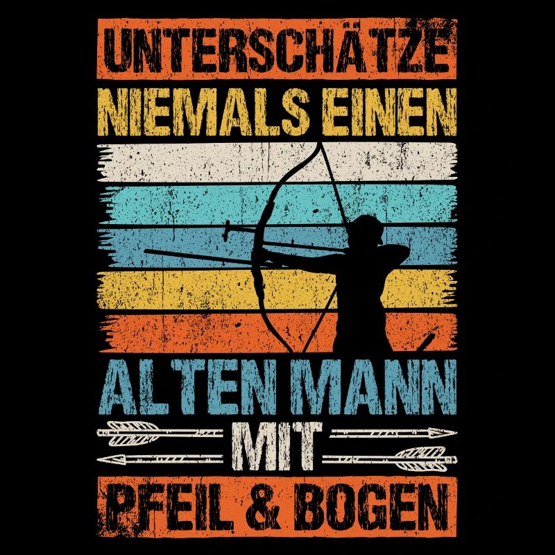Bogenschießen Alter Mann Pfeil Bogen Bogenschütze
