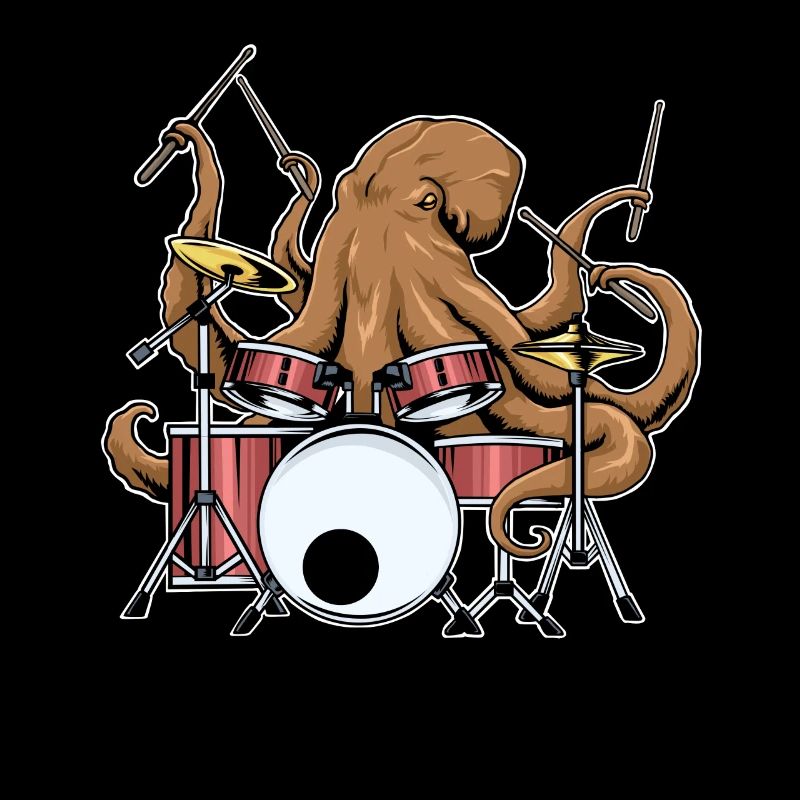 Octopus Drummer Funny Drummer Band Gift