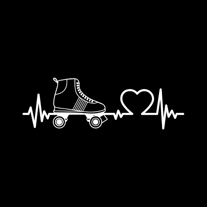 Roller Skates Rollschuhe Herzschlag Geschenk
