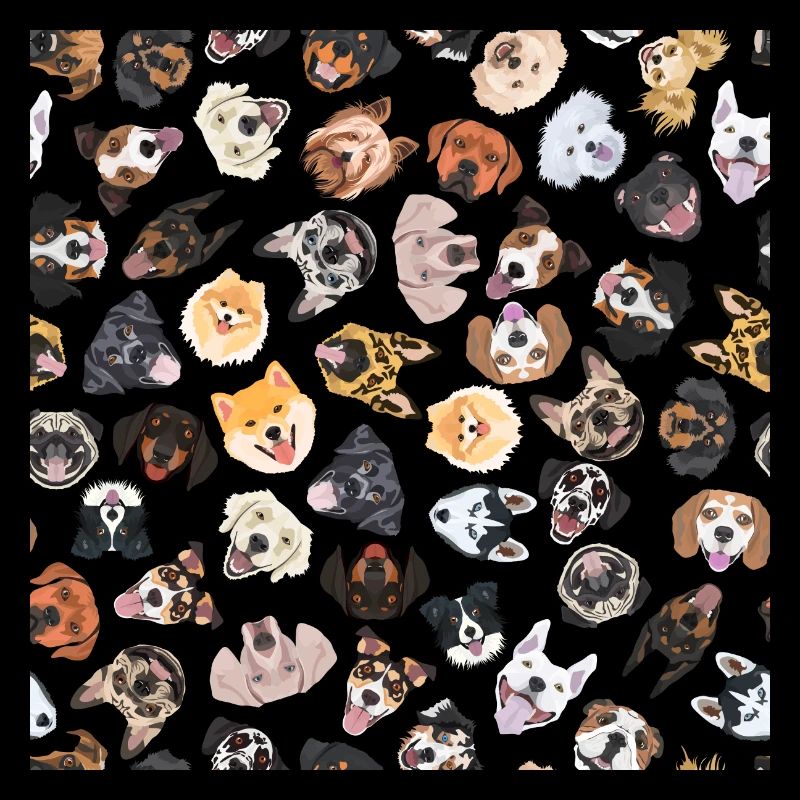 Joyeuse illustration avec des chiens