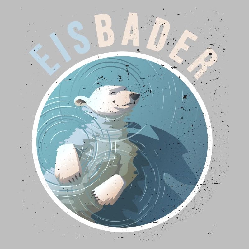 winterbader eisbär eisbader cool cold water arktis