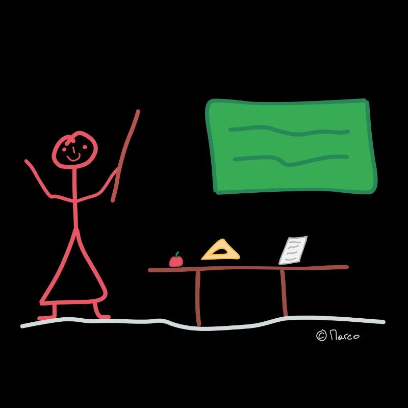 Figure de bâton de l'enseignant, profession de l'enseignement