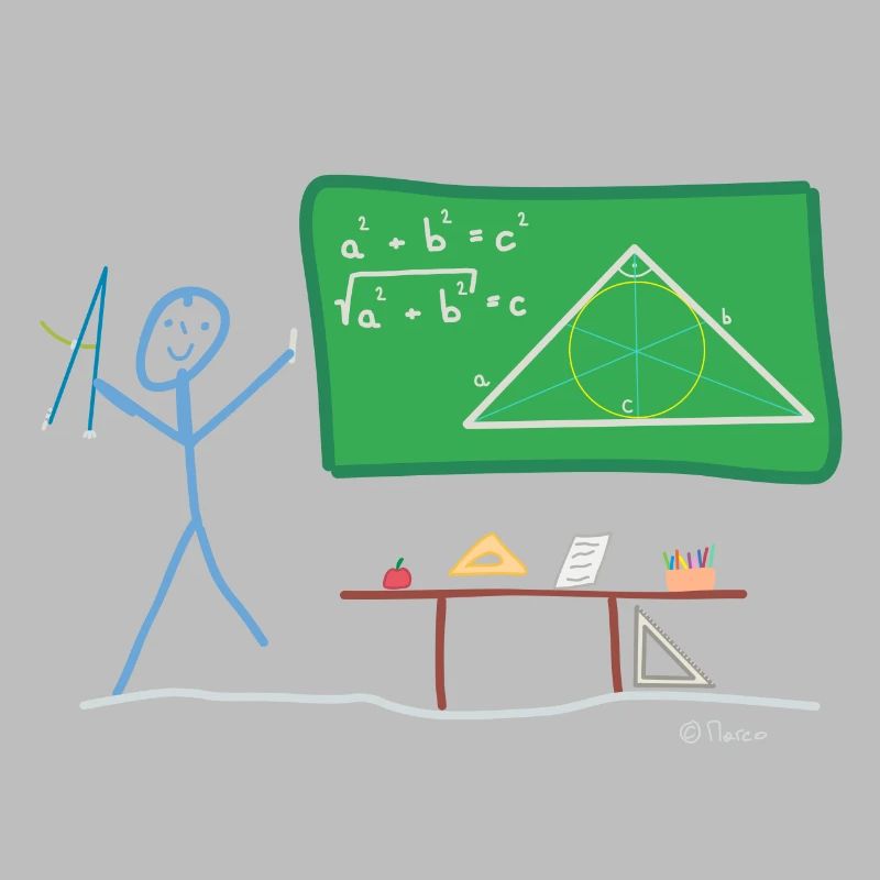 School stickman, geometry task math
