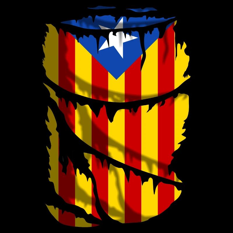 Drapeau de l’indépendance de la Catalogne. L’estelada
