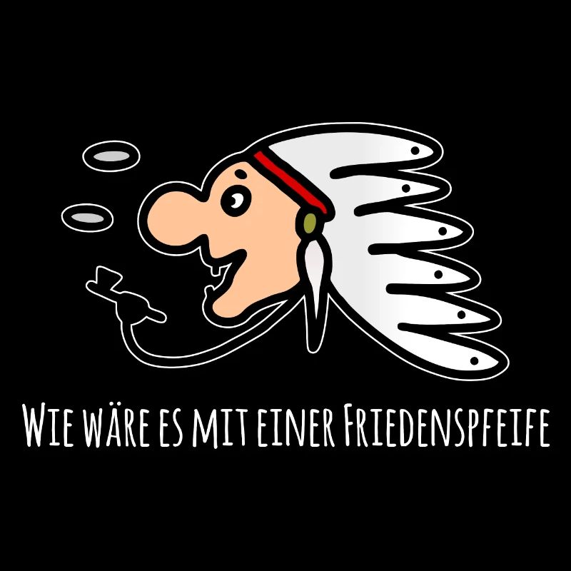 Indianer Häuptling Friedenspfeife rauchen