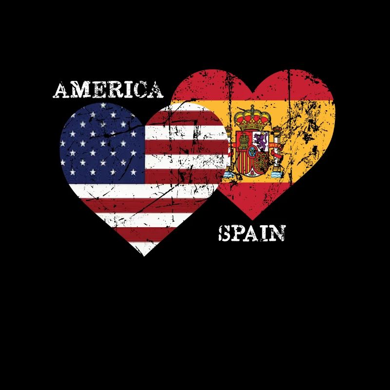 Spanien Amerika USA Geschenk Lustig Herz