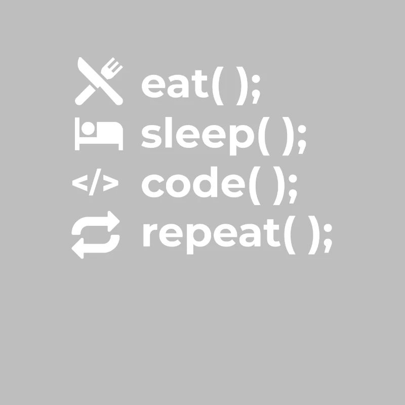 Eat Sleep Code Repeat - Coder Informatiker