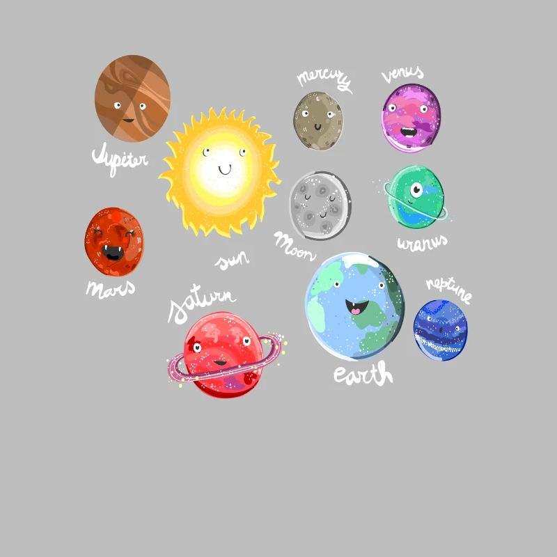 Solar system moon space cute outer space