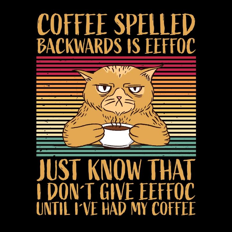 Café épelé à l'envers est caféine eeffoc café