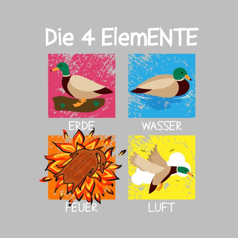 Les 4 Canard ElemENTE Canard Feu Eau