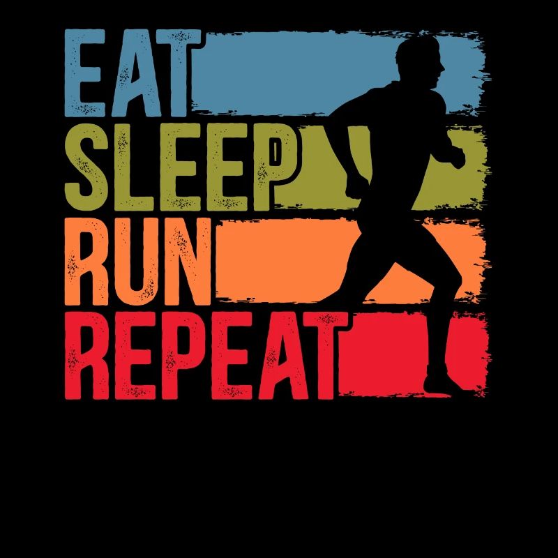 Eat Sleep Run Repeat Marathon Läufer Laufen