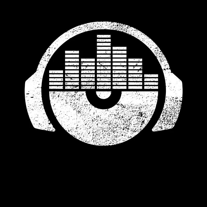 Headphones Eqalizer vinyl record DJ