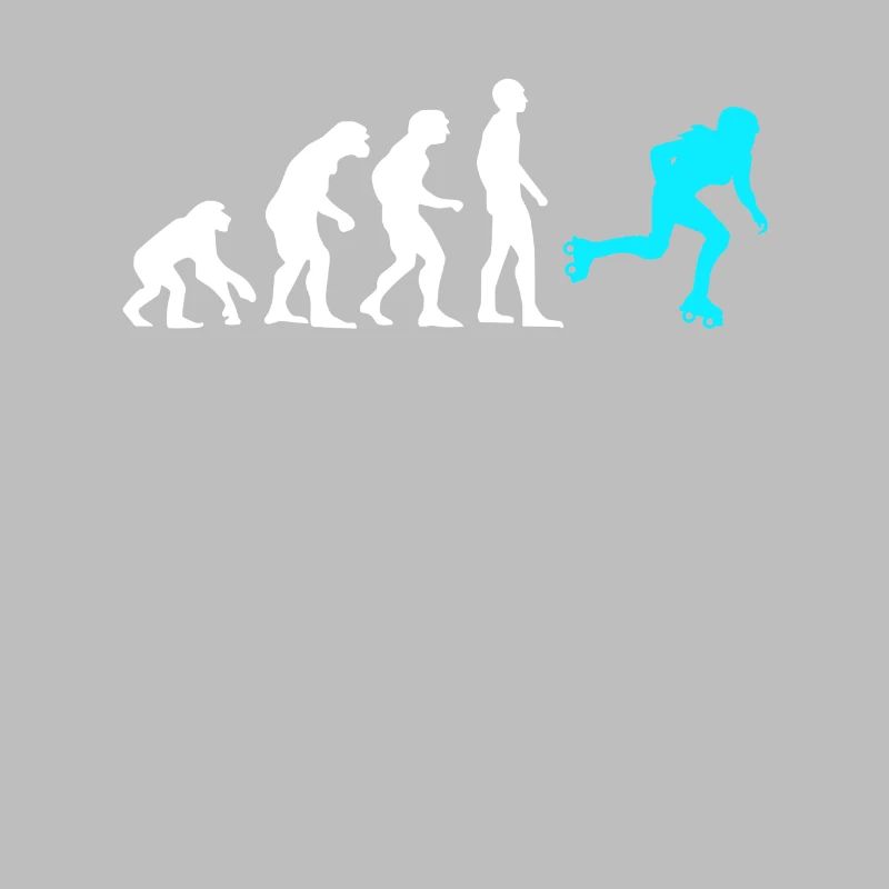 Affe Mensch Rollschuhfahrer Rollschuhe Rollerskate