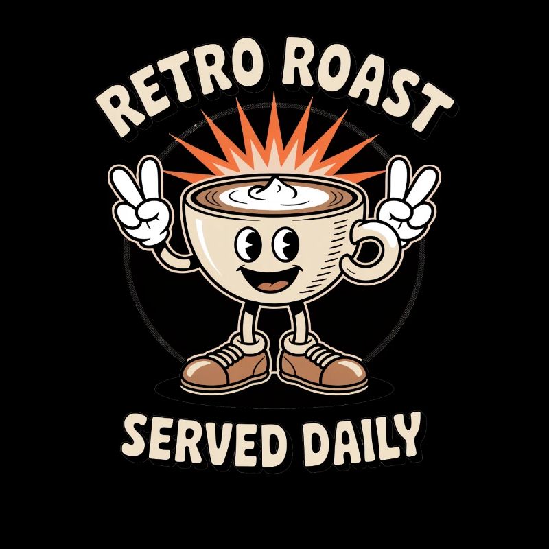 Retro Roast Coffee Retro Cartoon