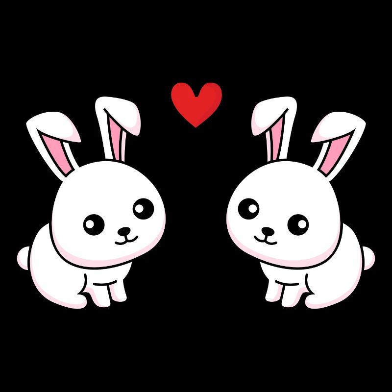 Hase Comic Paar Liebe