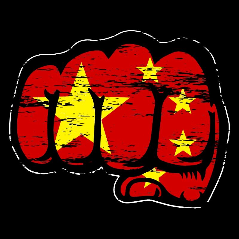 China Flagge Hand Faust used
