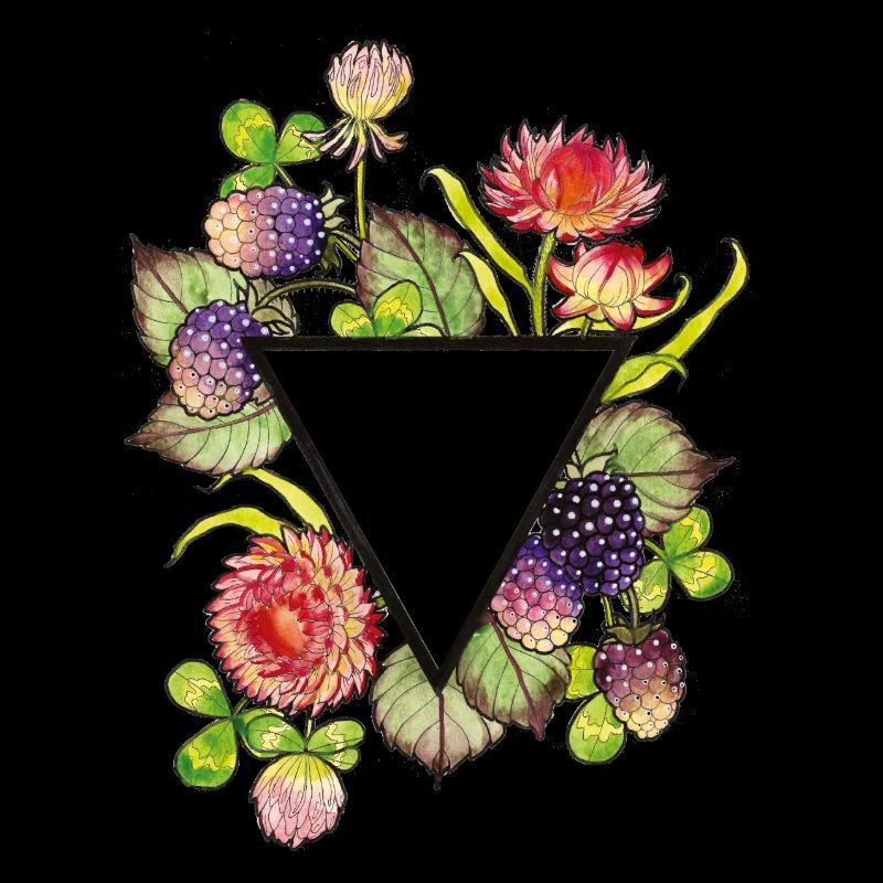 Fleurs de paille avec triangle