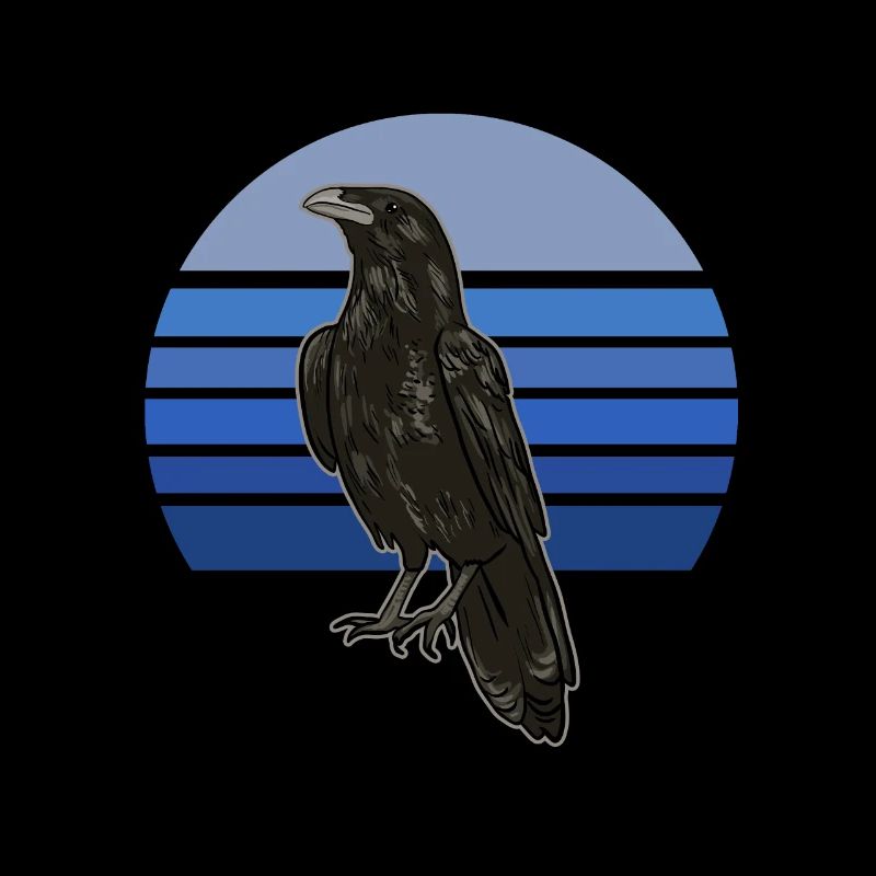 Crow Blue Retro