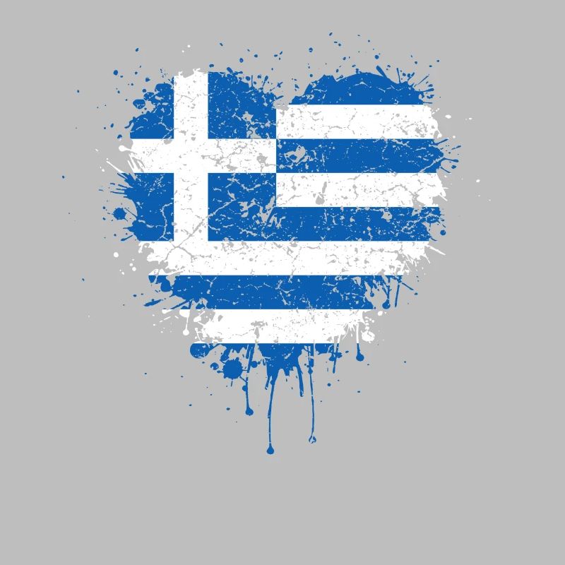 Grèce Drapeau coeur