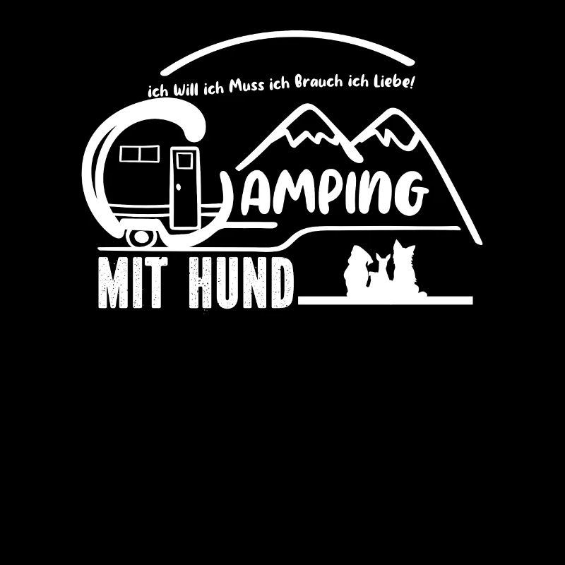 Camping mit Hund Wohnwagen Geschenk