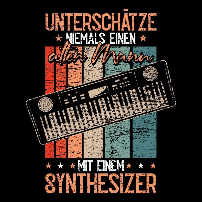 Retro Analog Synthesizer Keyboard Synth