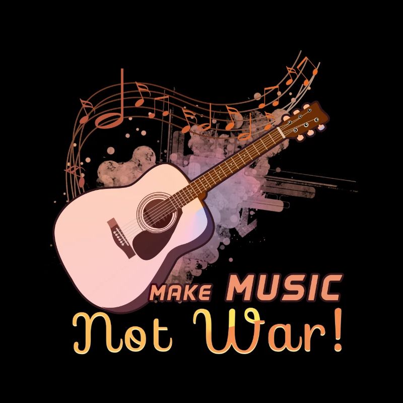 Make Music Not War Gitarrist Spruch