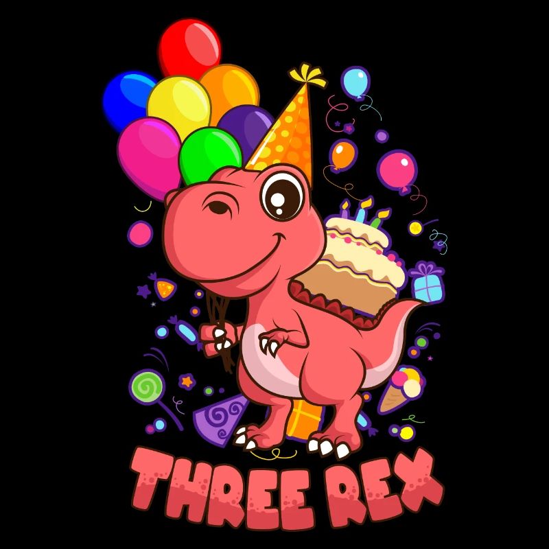 THREE REX DINO Birthday 3 years dinosaur