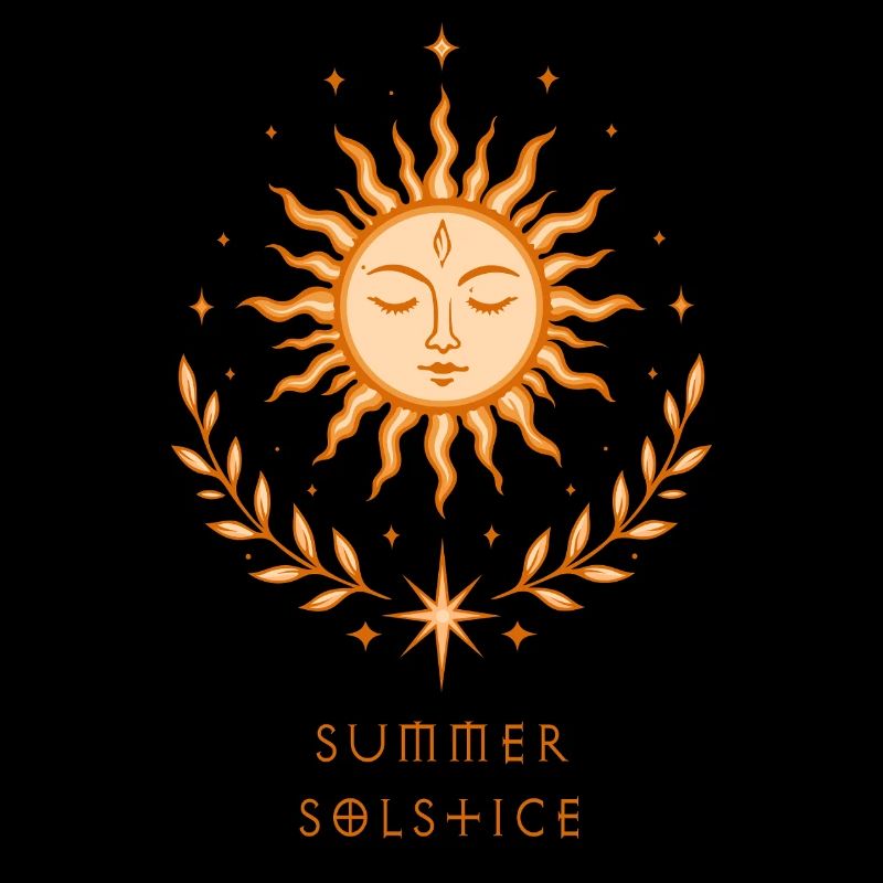 Summer Solstice Sun – Boho Symbol