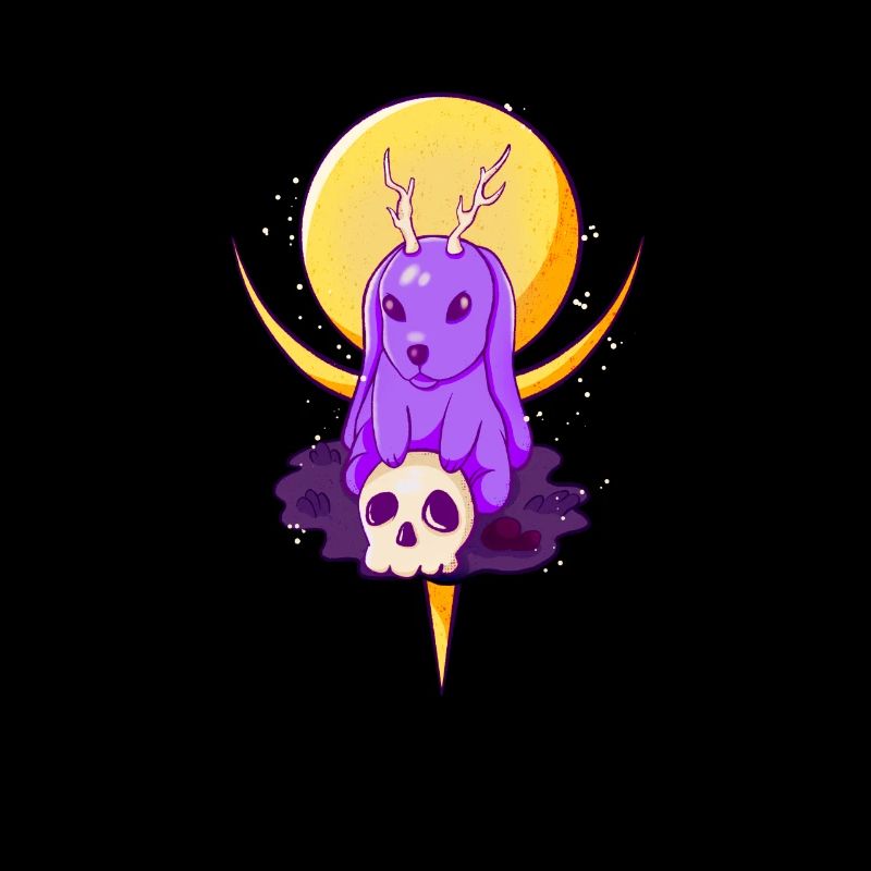 Lapin effrayant avec des bois occultes Goth