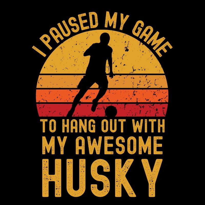 Fußball und Husky