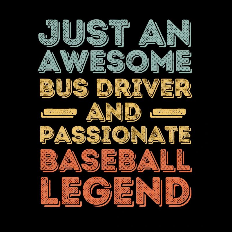Busfahrer Baseball retro
