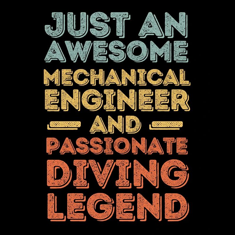 Mechanical Engineer Diving retro