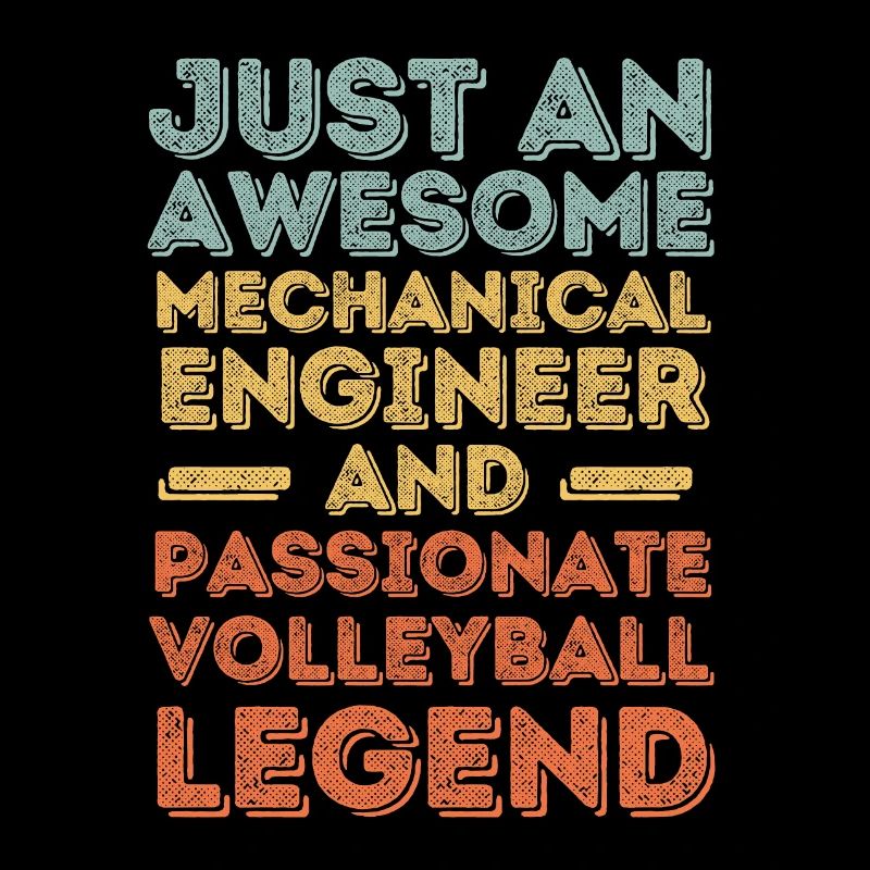 Mechanical Engineer Volleyball retro