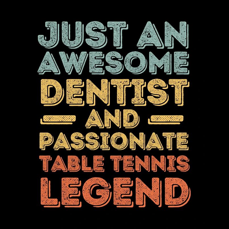 Dentiste tennis de table rétro