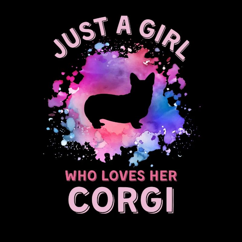 Nur ein Mädchen, das ihren Corgi liebt