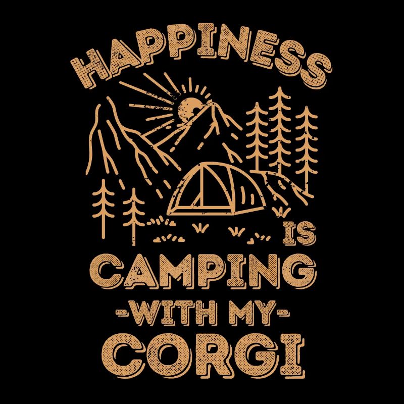 Camping mit Corgi