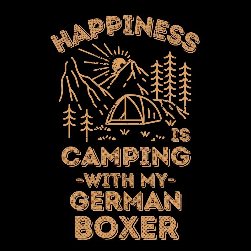 Camping mit Deutsch-Boxer
