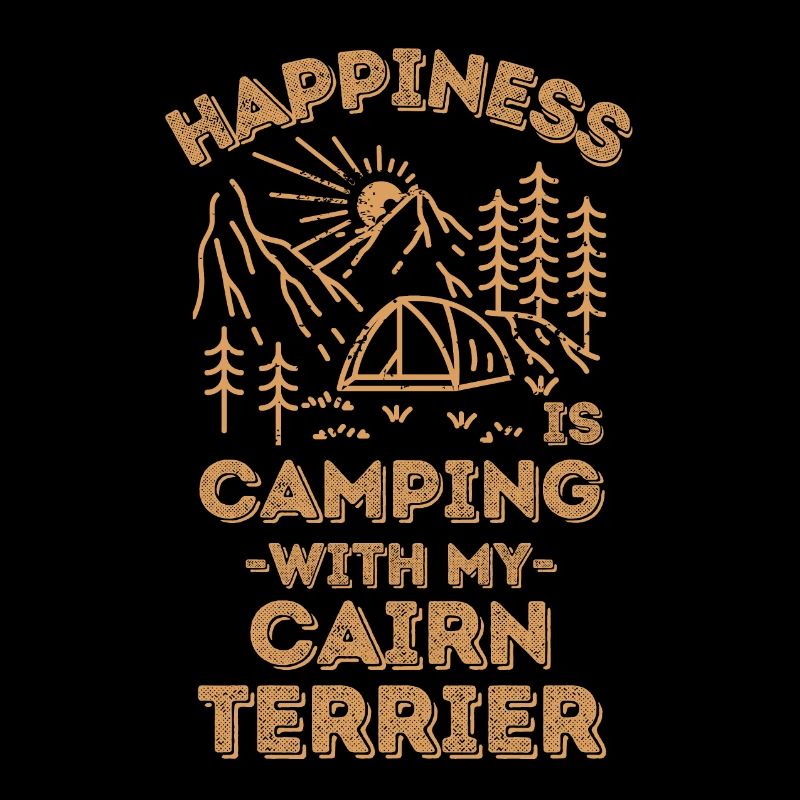 Camping with cairn-terrier