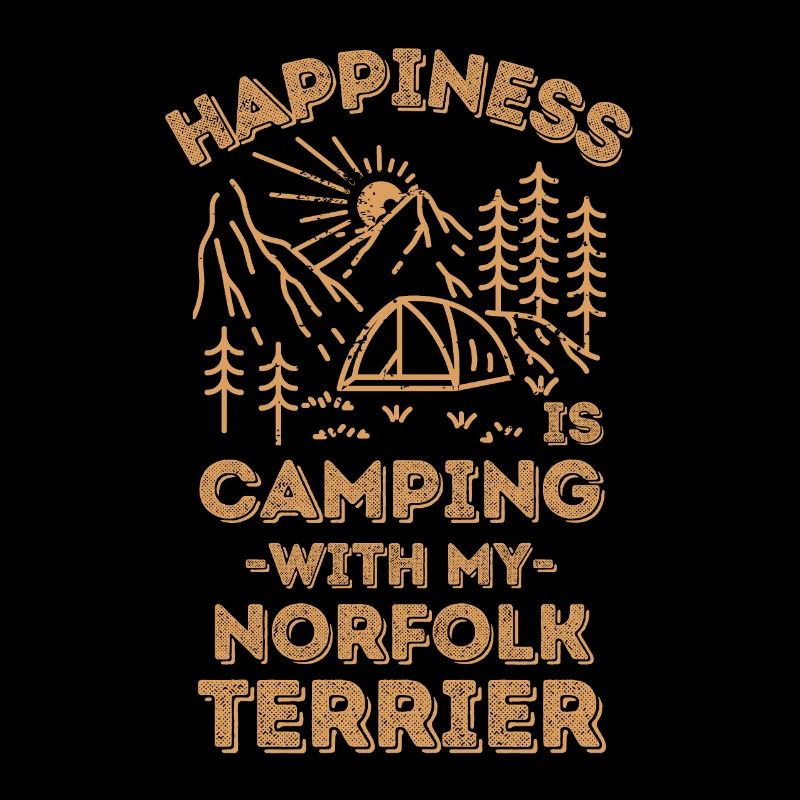 Camping with norfolk-terrier