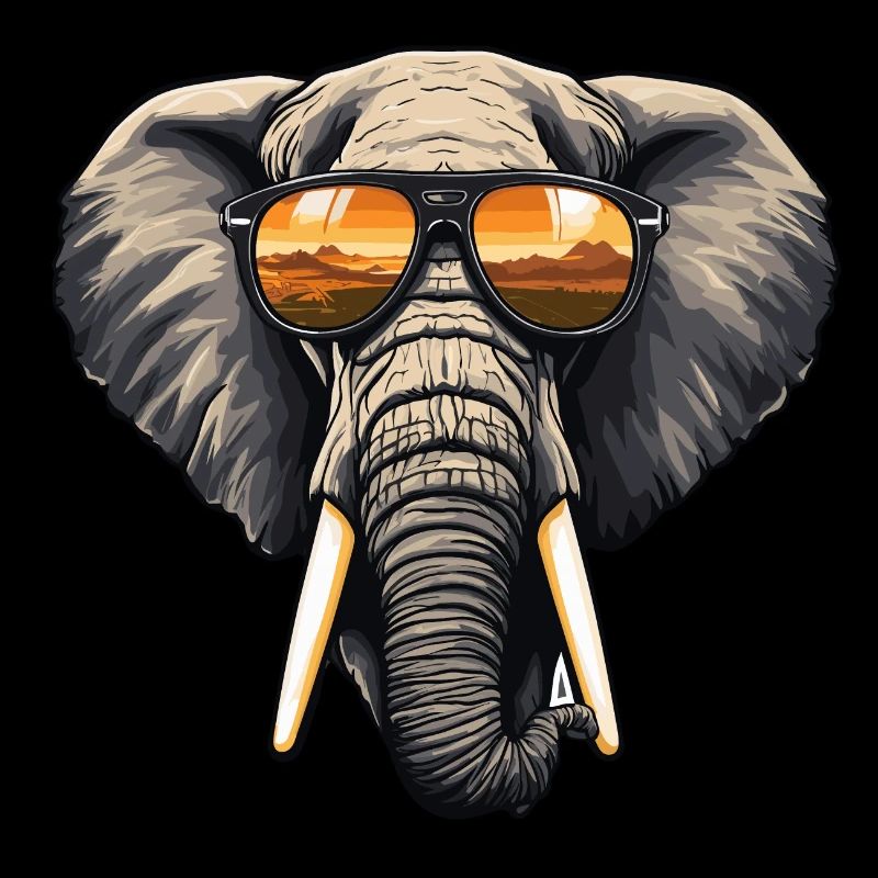 Elefant mit Sonnenbrille