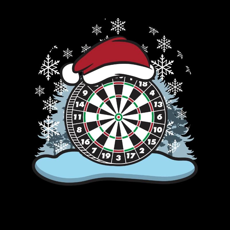 Darts Christmas Dartboard Bobble Hat
