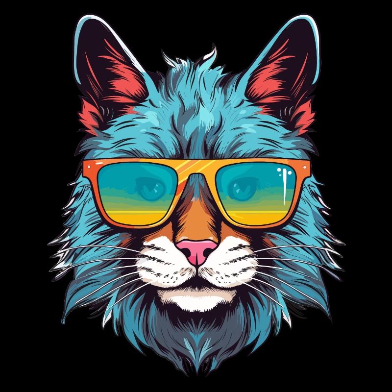 Luchs mit Sonnenbrille