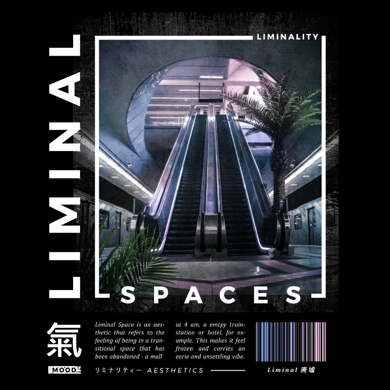 Liminal Spaces Retro 80s & 90s Aesthetic Vaporwave