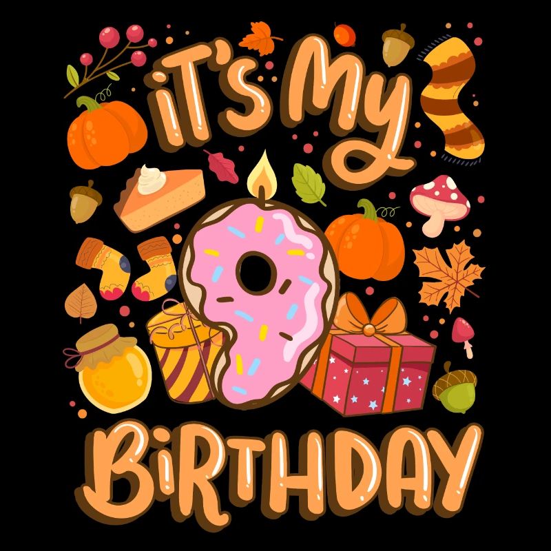 It's my 9 birthday autumn maple leaf autumn