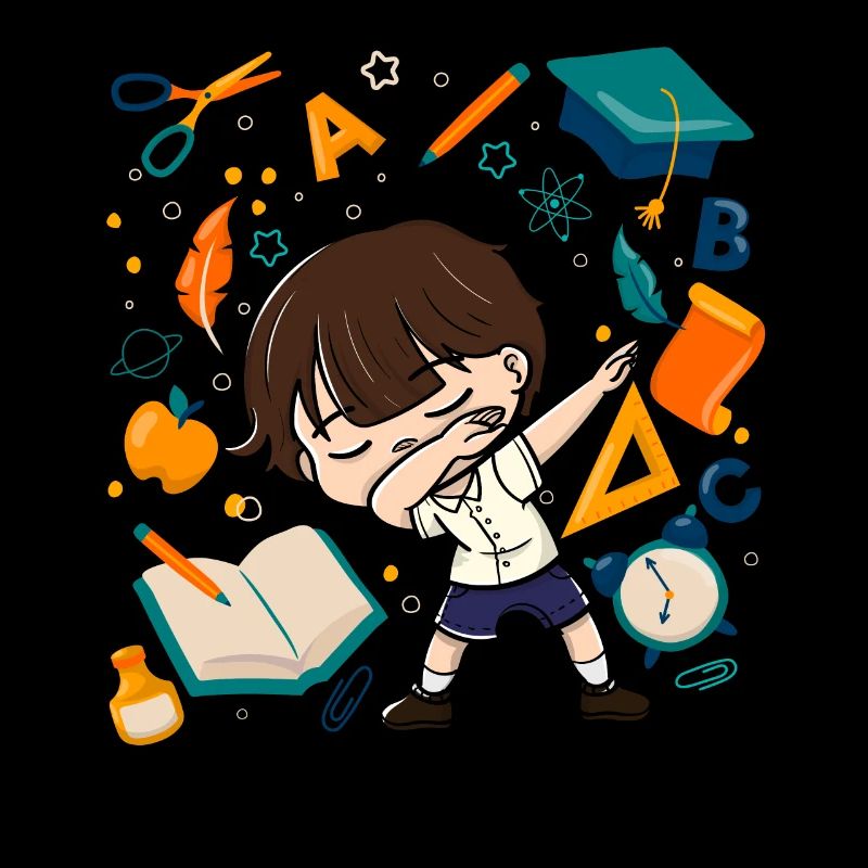 Dabbing Boy Erster Tag Der Schule Student Kid