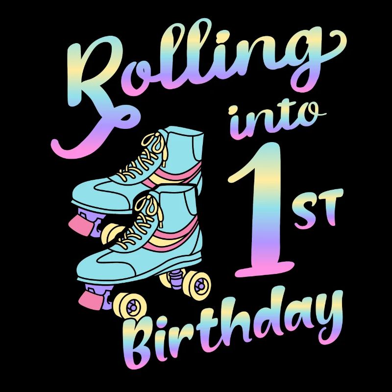 Rolling Into 1st Birthday Quad Skater Roller