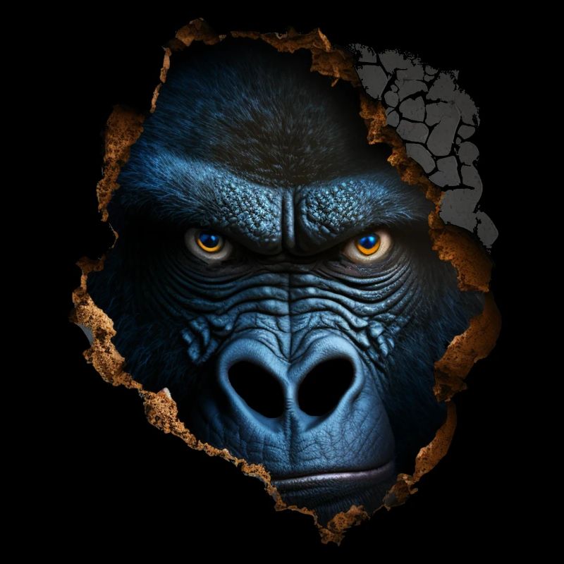 Gorilla Wall Hole Monkey Zoo Animal Costume Gift