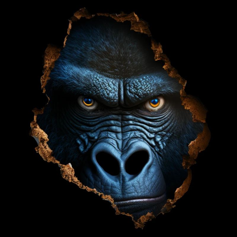 Gorilla Wall Hole Monkey Zoo Animal Costume Gift